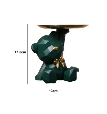 Kawaii Geometric Butterfly Bear Tray – Decorative Storage Organizer