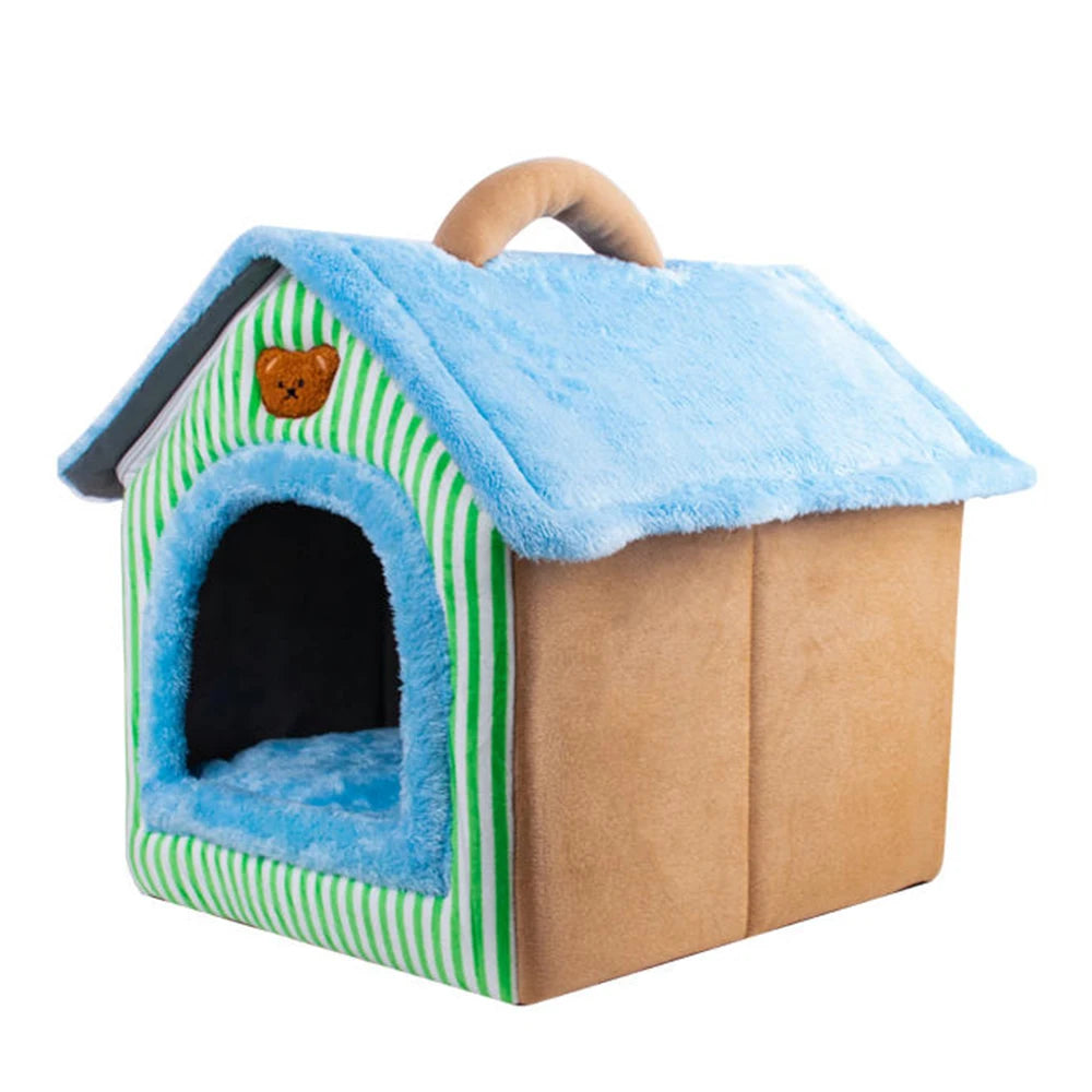 Foldable Pet House – Removable & Washable Cat and Dog Bed