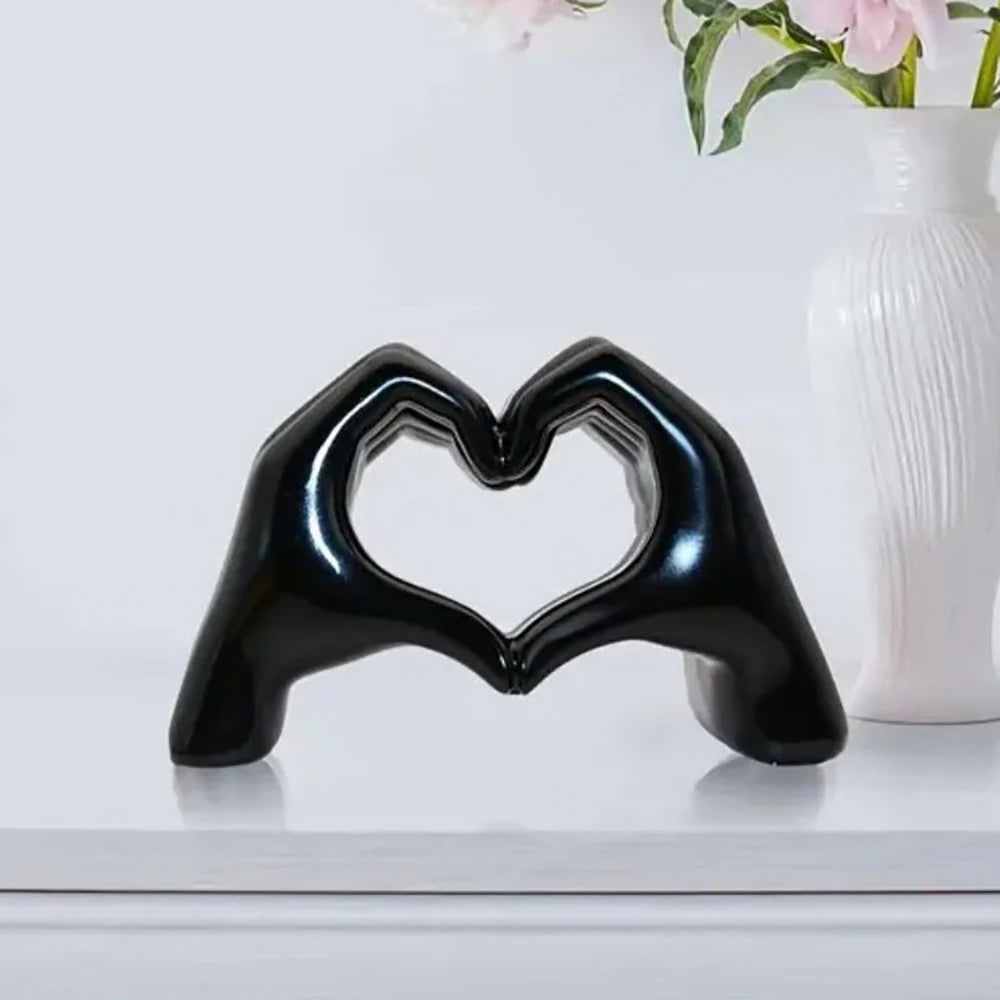 Resin Love Gesture Sculpture – Nordic Style Desktop Decoration 