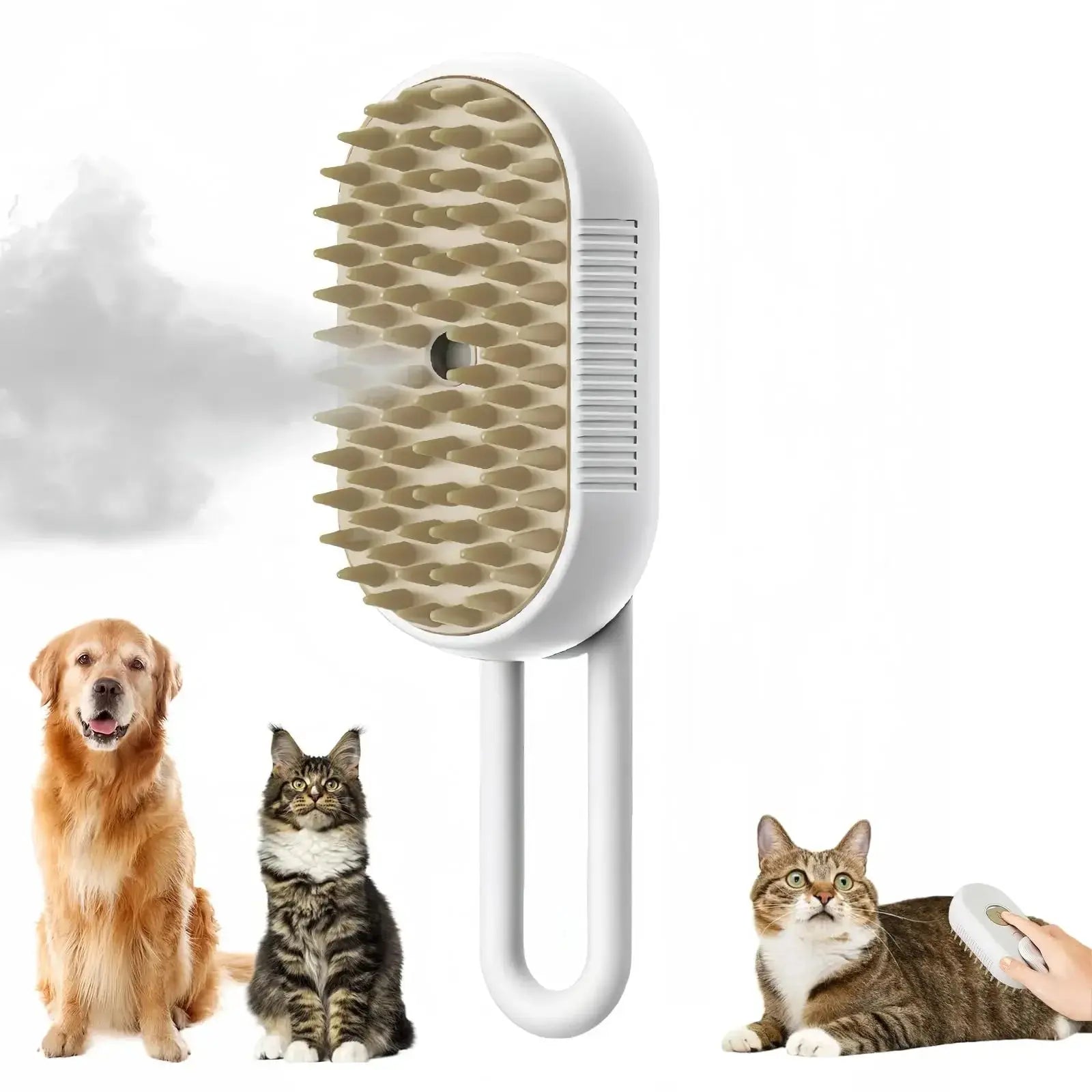 3-in-1 Pet Spray Massage Brush – Steam, Groom, and Remove Hair Cavello & Co.