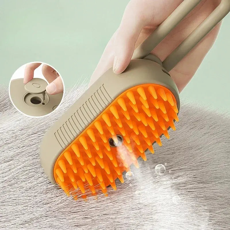 3-in-1 Pet Spray Massage Brush – Steam, Groom, and Remove Hair Cavello & Co.