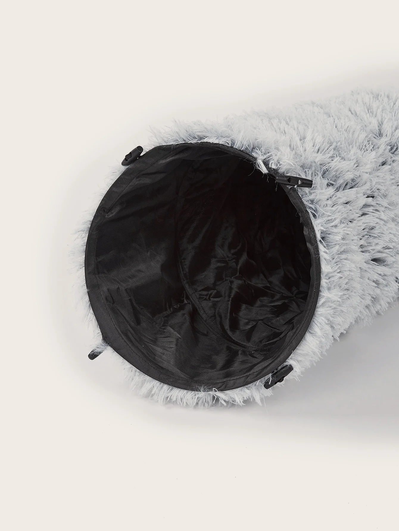 Winter Plush Cat Bed with Tunnel – Fluffy Donut & Peekhole Design Cavello & Co.