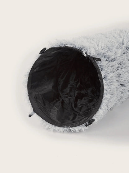 Winter Plush Cat Bed with Tunnel – Fluffy Donut & Peekhole Design Cavello & Co.