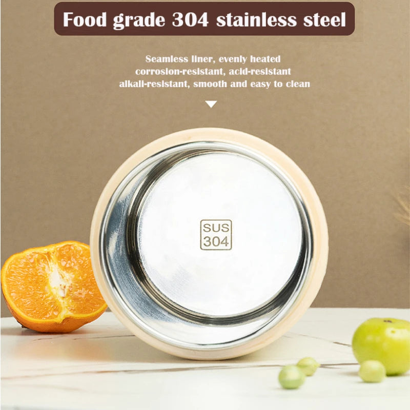 600ML Portable USB Electric Heating Lunch Box – Food Warmer with Drink Function 