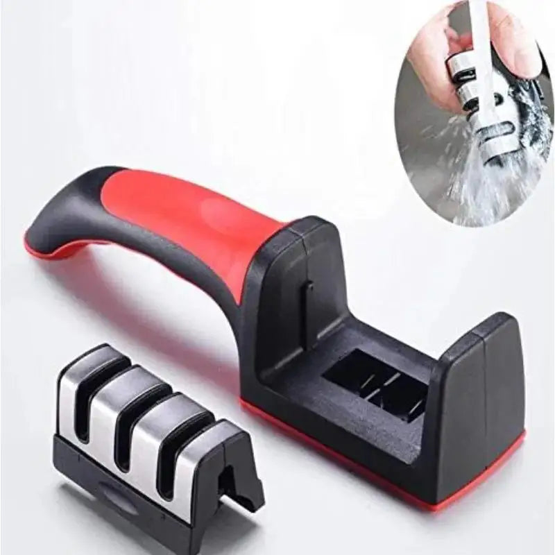 3-Segment Knife Sharpener – Stainless Steel Kitchen Tool 