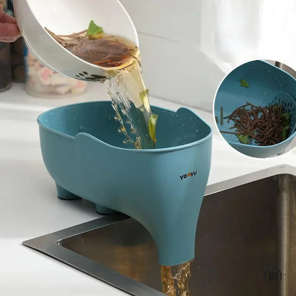 Sink Strainer Elephant Sculpture – Hanging Drain Basket 