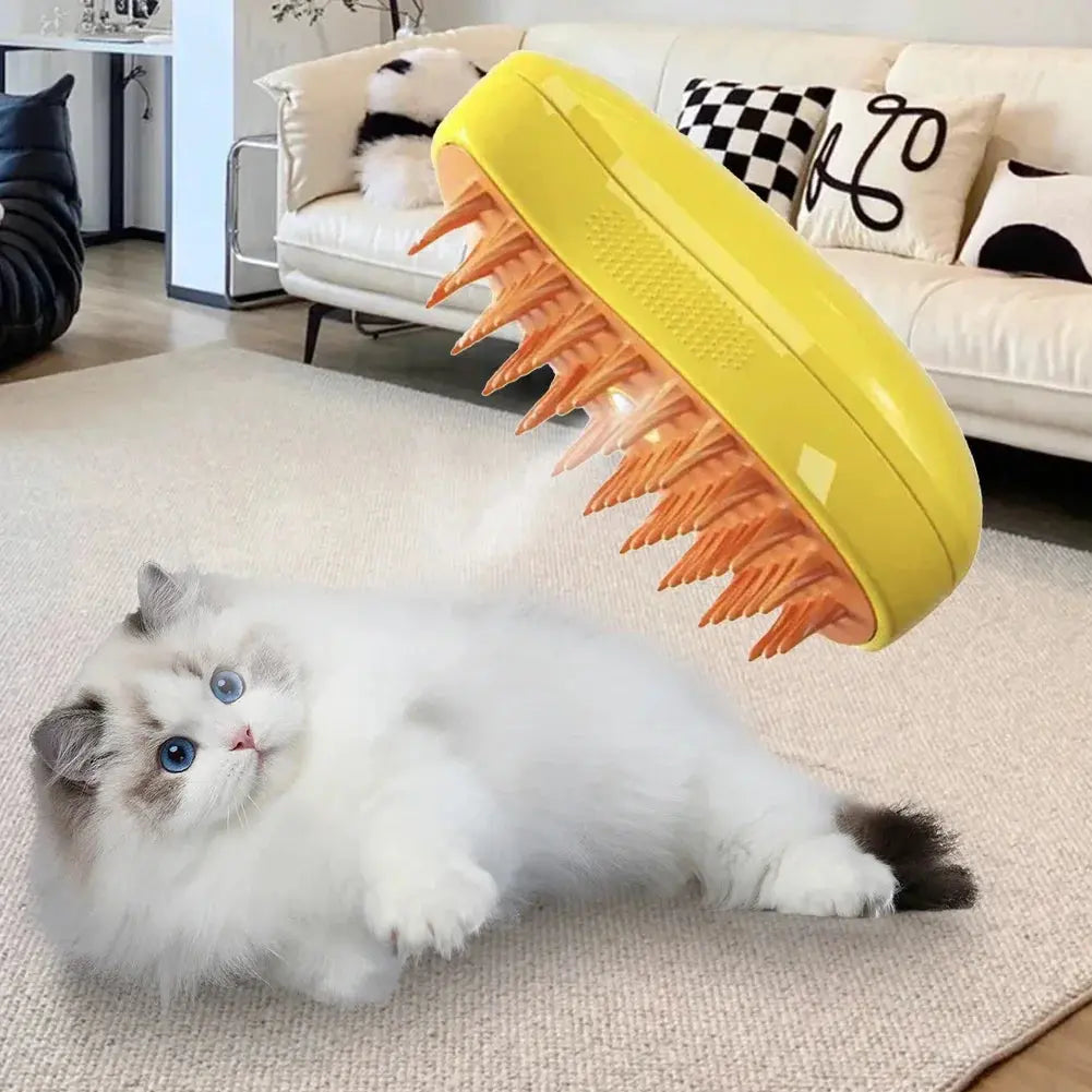3-in-1 Pet Spray Massage Brush – Steam, Groom, and Remove Hair Cavello & Co.