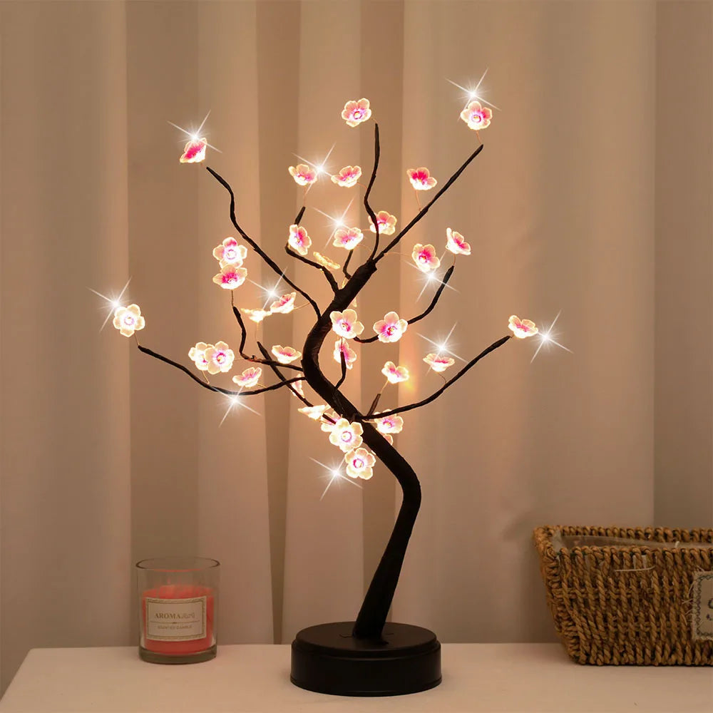 Table Tree Night Light – USB/Battery Powered Touch Lamp 