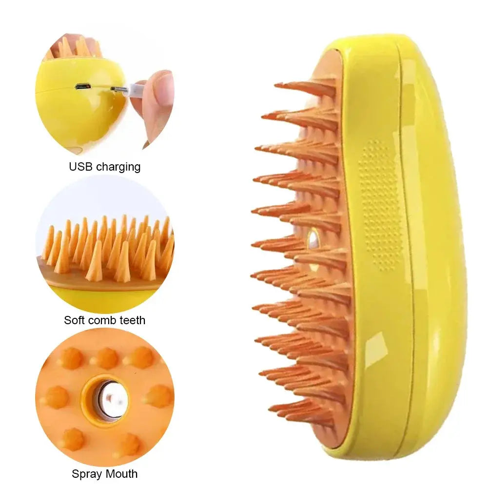 3-in-1 Pet Spray Massage Brush – Steam, Groom, and Remove Hair Cavello & Co.