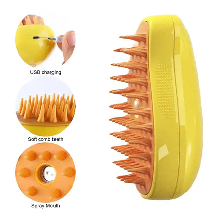 3-in-1 Pet Spray Massage Brush – Steam, Groom, and Remove Hair Cavello & Co.