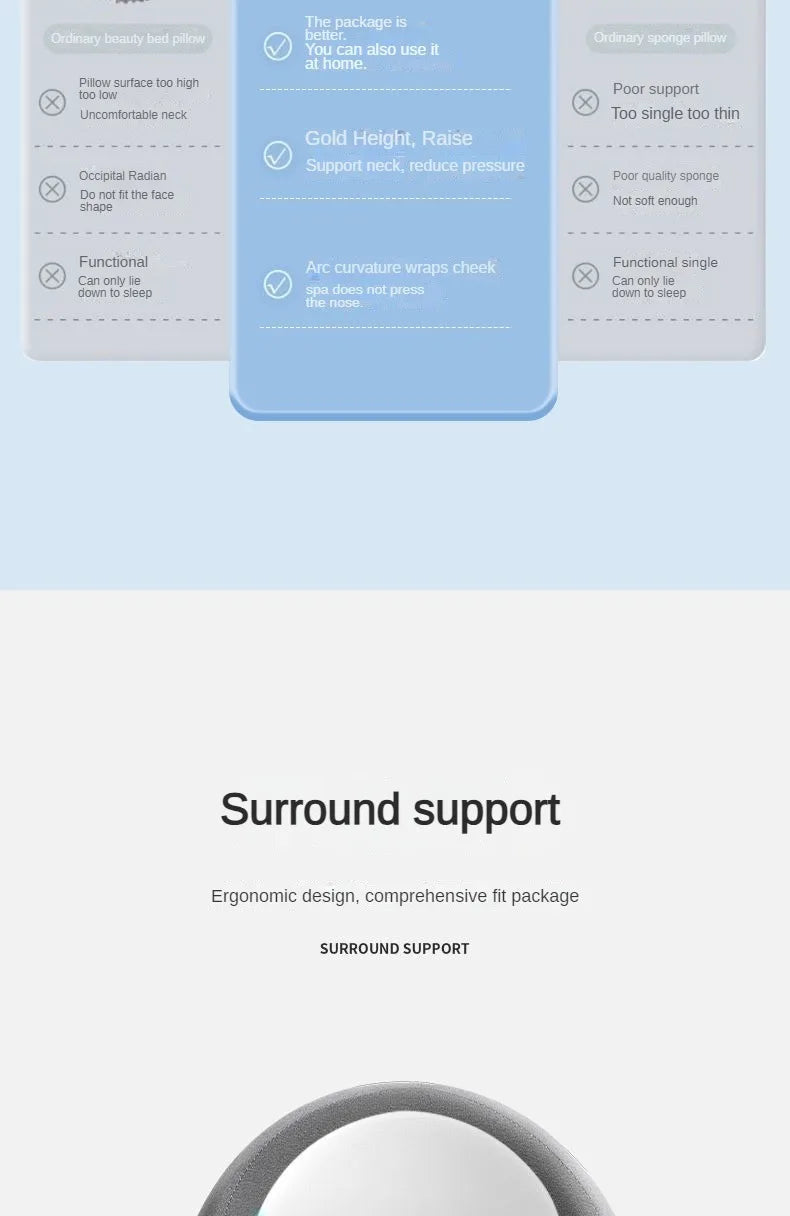 Face Down Prone Pillow – Memory Foam Headrest for Comfort Cavello & Co.