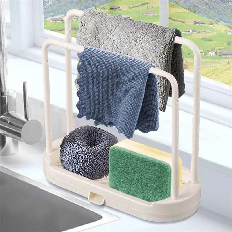 Kitchen Rag Drain Stand – Sink Storage Organizer (1/2/3PCS) 