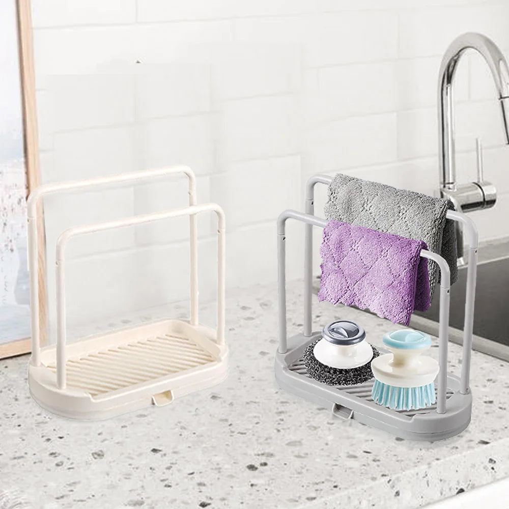 Kitchen Rag Drain Stand – Sink Storage Organizer (1/2/3PCS) 