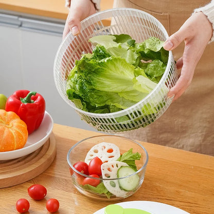 Multifunctional Manual Vegetable Dehydrator – Salad Spinner with Drain Basket 