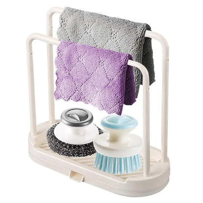 Kitchen Rag Drain Stand – Sink Storage Organizer (1/2/3PCS) 