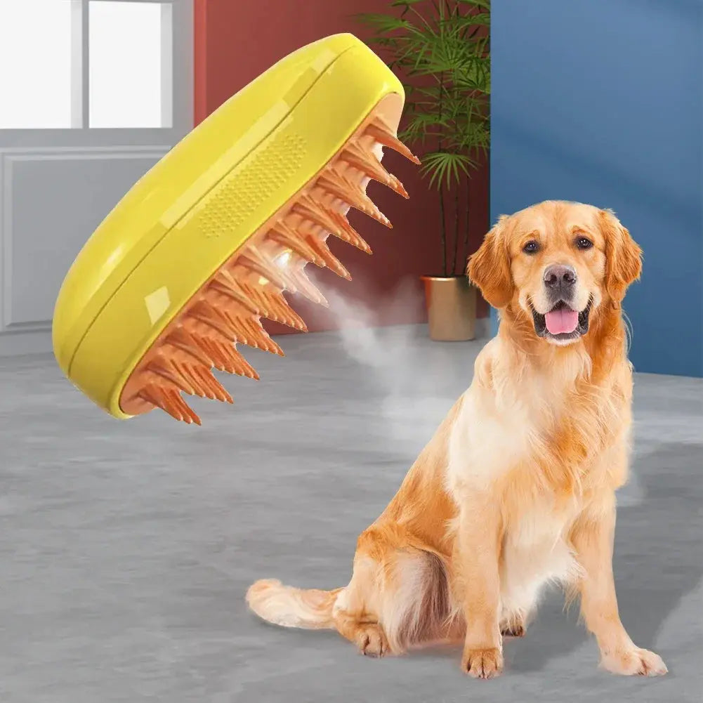 3-in-1 Pet Spray Massage Brush – Steam, Groom, and Remove Hair Cavello & Co.