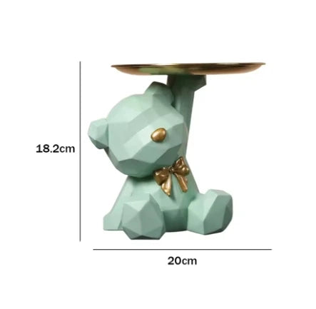 Kawaii Geometric Butterfly Bear Tray – Decorative Storage Organizer 