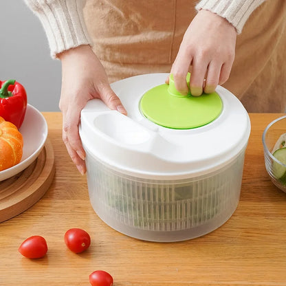Multifunctional Manual Vegetable Dehydrator – Salad Spinner with Drain Basket 