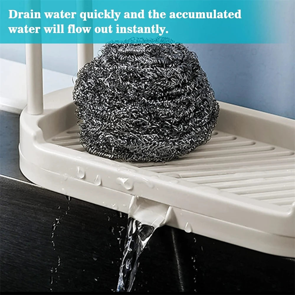 Kitchen Rag Drain Stand – Sink Storage Organizer (1/2/3PCS) 