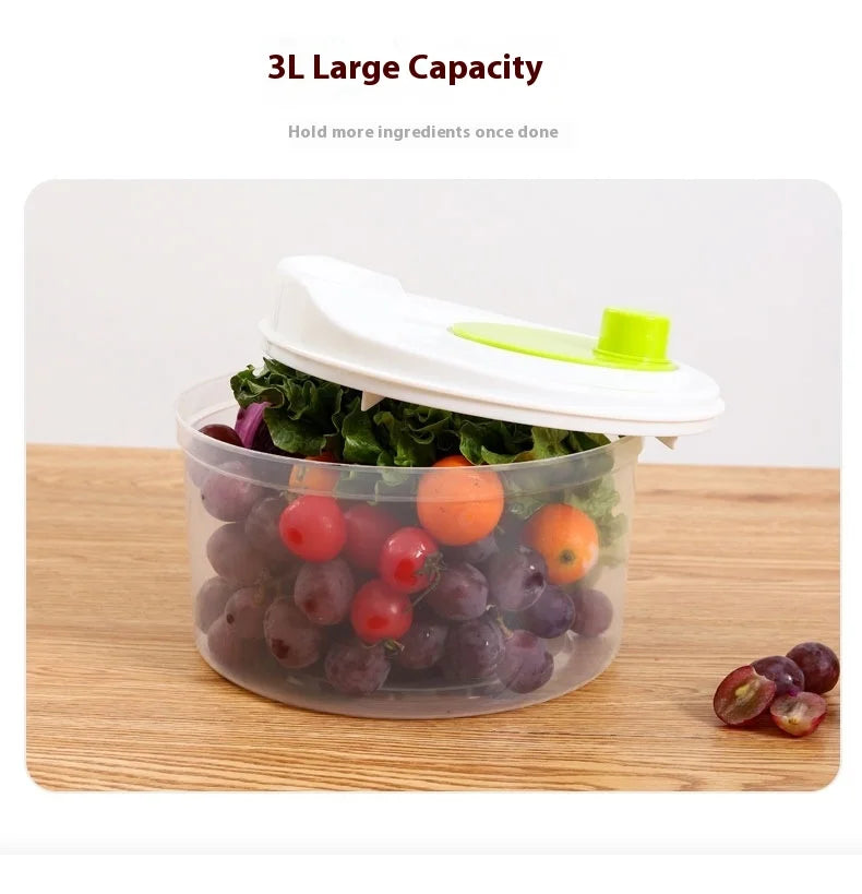 Multifunctional Manual Vegetable Dehydrator – Salad Spinner with Drain Basket 