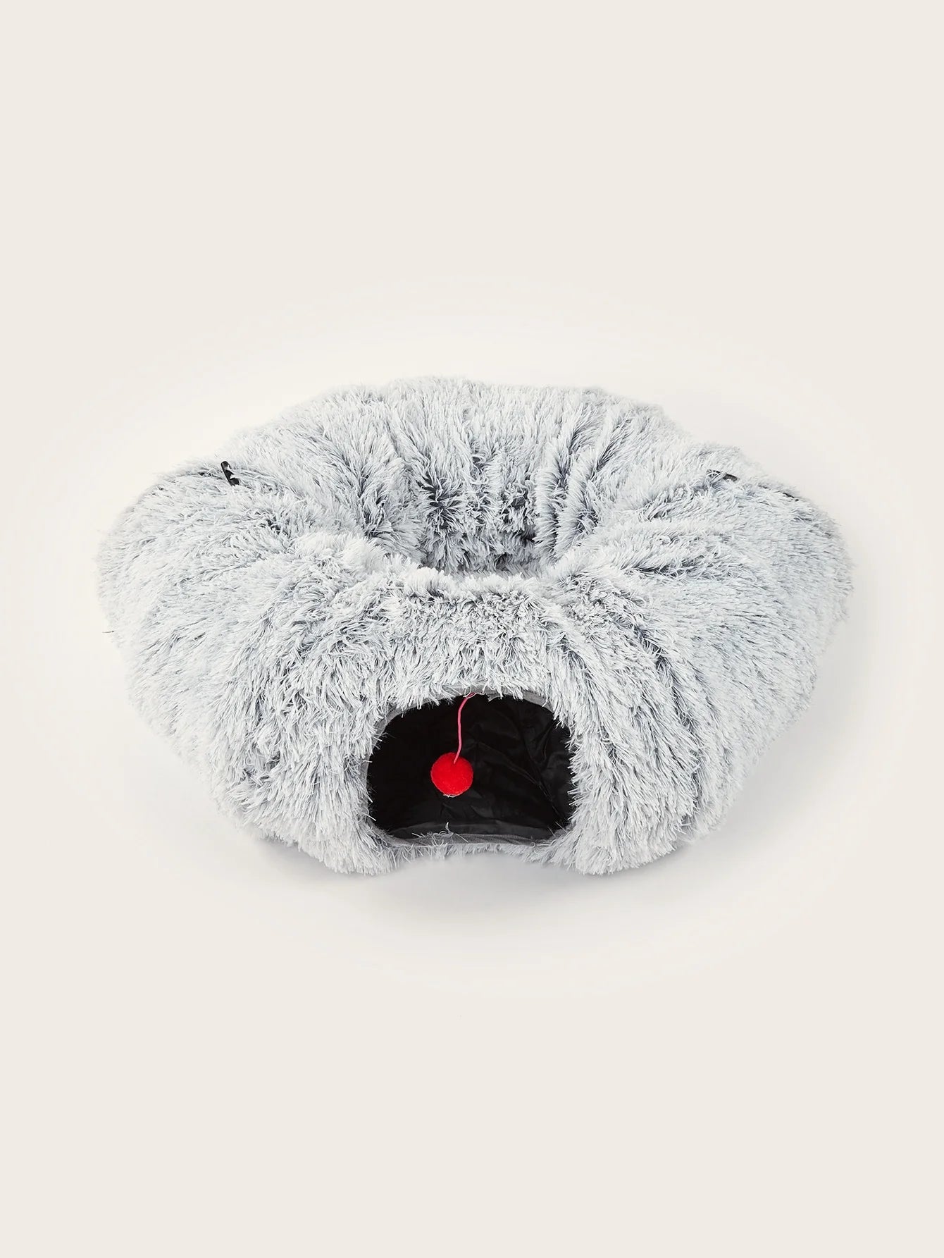Winter Plush Cat Bed with Tunnel – Fluffy Donut & Peekhole Design Cavello & Co.