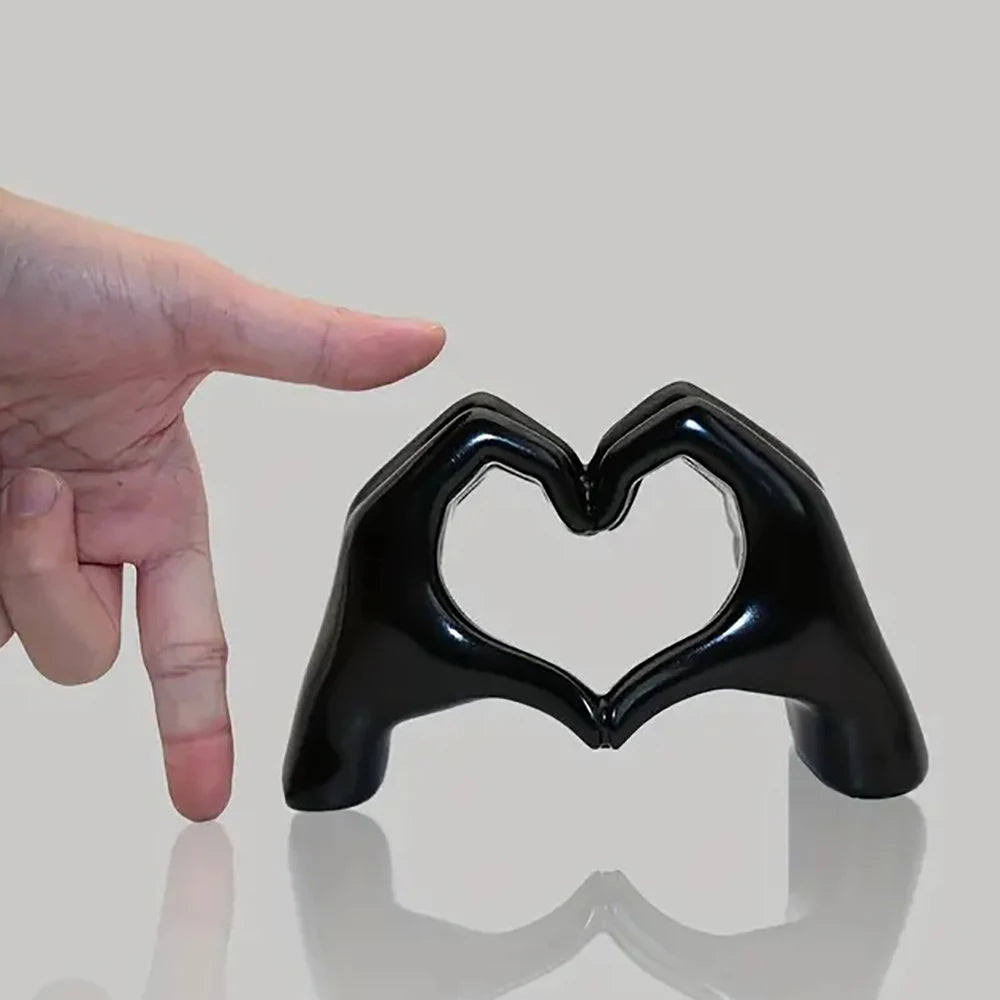 Resin Love Gesture Sculpture – Nordic Style Desktop Decoration 