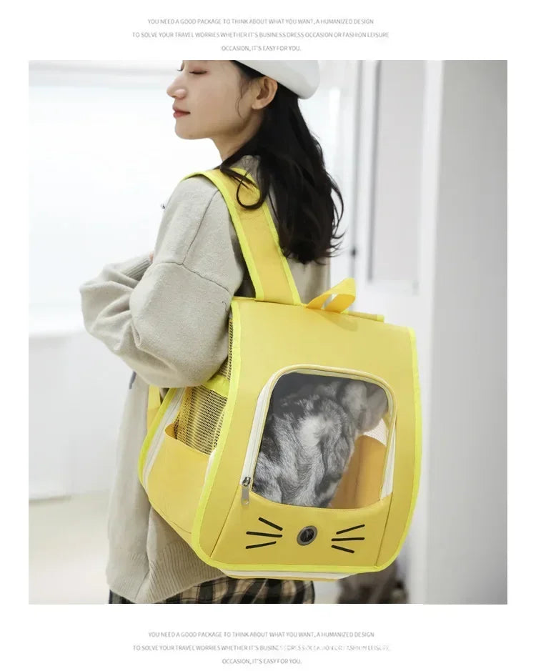 Pet Cat Carrier Backpack – Portable & Breathable Carrier for Cats and Small Dogs Cavello & Co.