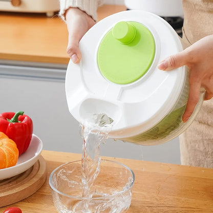 Multifunctional Manual Vegetable Dehydrator – Salad Spinner with Drain Basket 