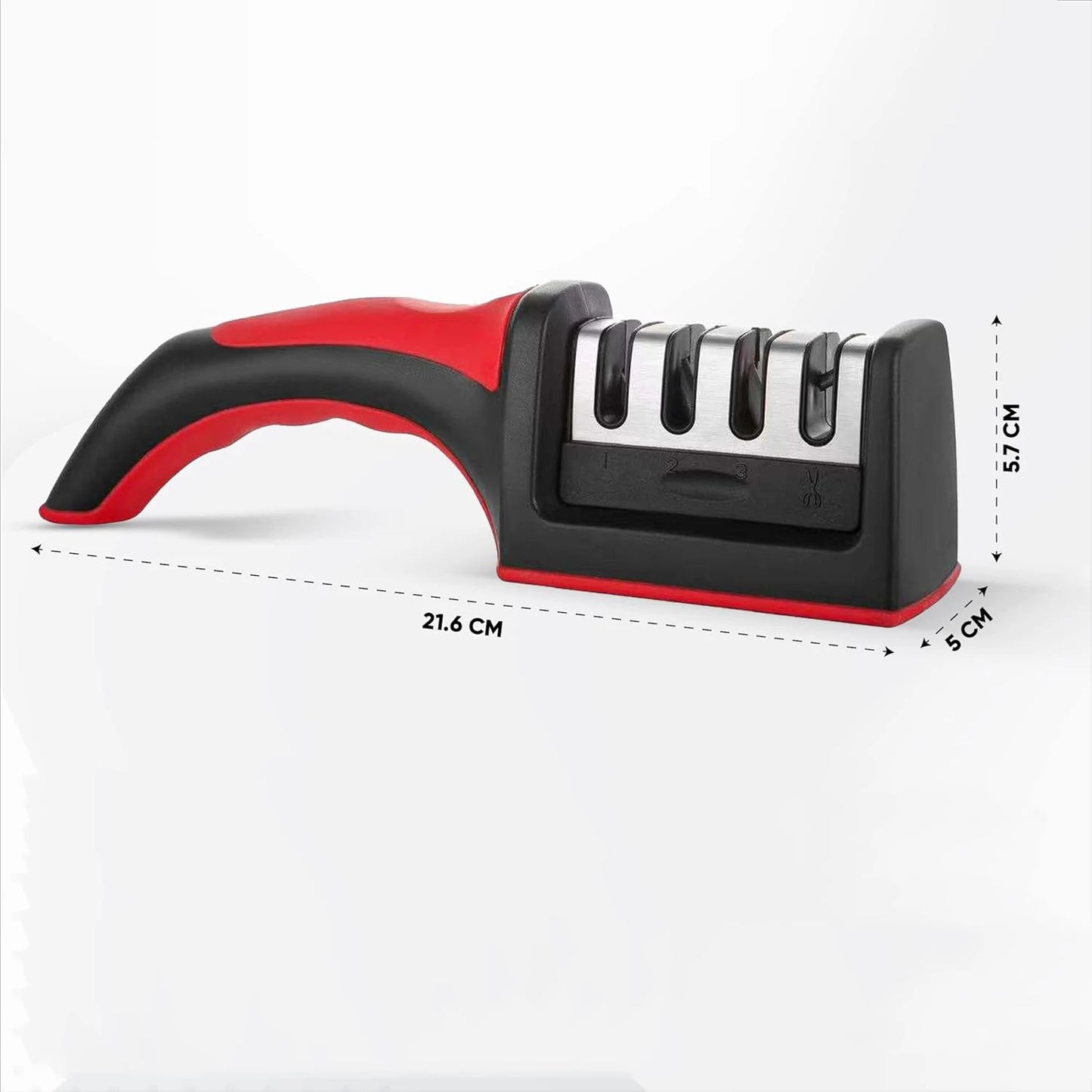3-Segment Knife Sharpener – Stainless Steel Kitchen Tool 