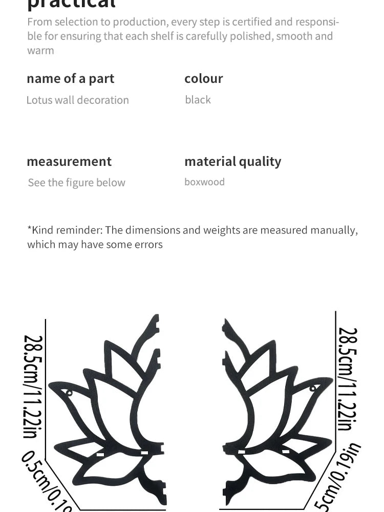 Wooden Lotus Hollow Decorative Rack – Aromatherapy Organizer & Wall Shelf 