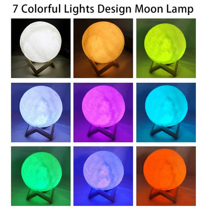 8cm Moon Lamp LED Night Light – Starry Bedroom Decor 