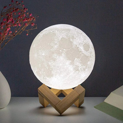 8cm Moon Lamp LED Night Light – Starry Bedroom Decor 