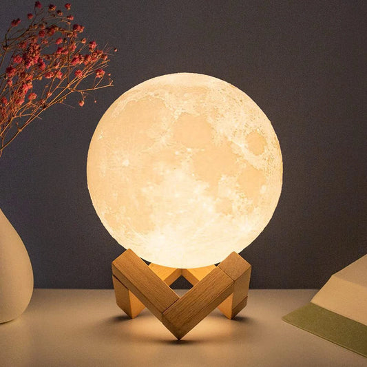 8cm Moon Lamp LED Night Light – Starry Bedroom Decor 