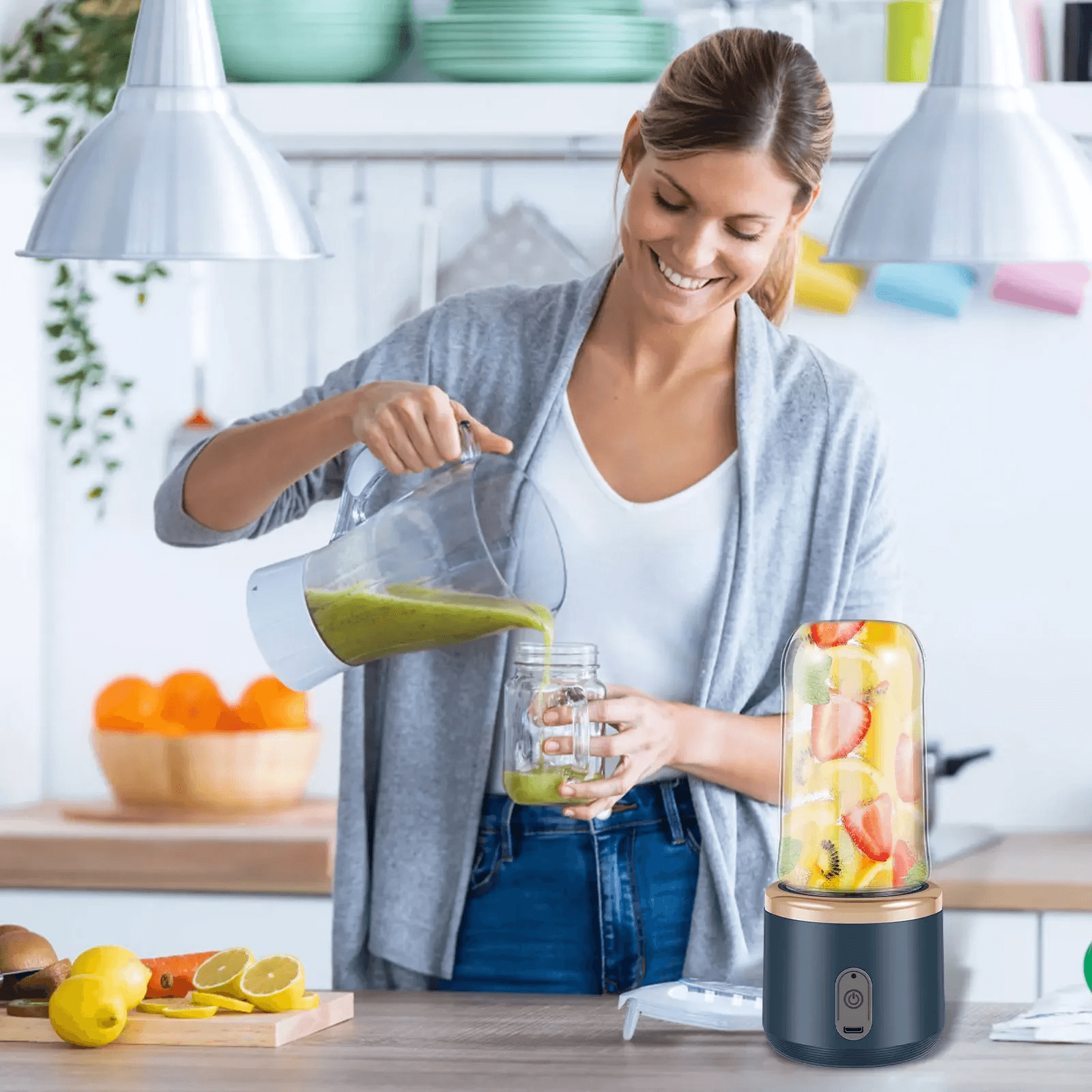 6-Color 400ml Portable USB Blender – Electric Travel Juicer Cup Cavello & Co.